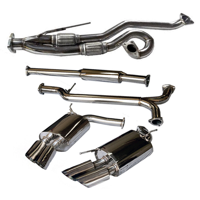 Tsudo Acura 2007-08 TL Type-S SE Quad Tips Catback + J-Pipe Exhaust (20-9210 + 20-1225)