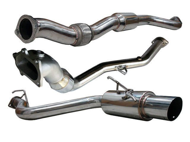 Tsudo 08-12 Impreza WRX STI Wagon S2 JDM Catback + Hi-Flow Catalytic Downpipe Exhaust (20-9365 + 20-1229)