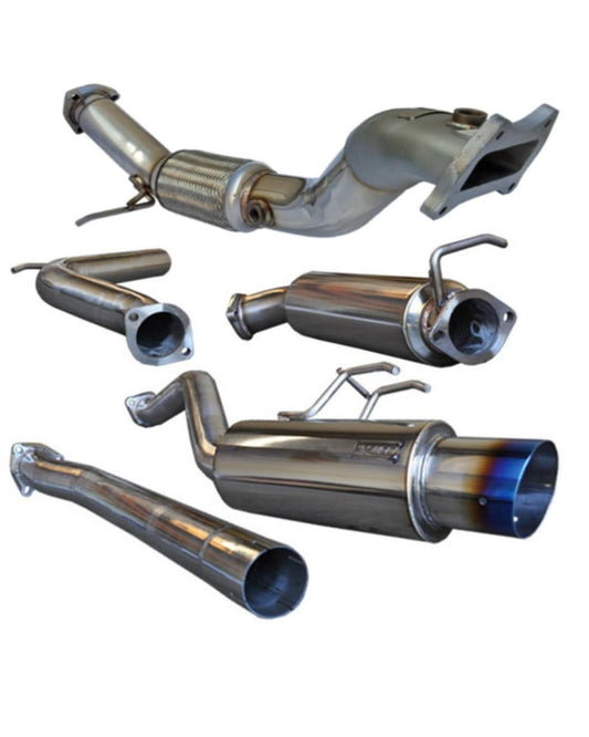 Tsudo Civic Si 2012-15 4dr Bellmouth Header Downpipe Burnt tip Catback Exhaust (20-1226 + 9379-A)