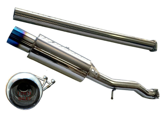 Tsudo 08-16 Evo X 3in Single Exit Cat-back Titanium Burnt Tip Exhaust (20-9601-A)