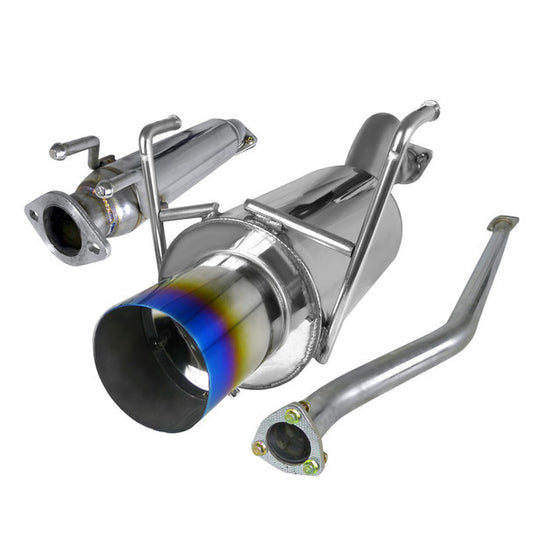 Spec-D 2002-2005 Honda Civic Si HB N1 Style Catback Exhaust w/ Burnt Tip (MFCAT2-CV023T-SD)