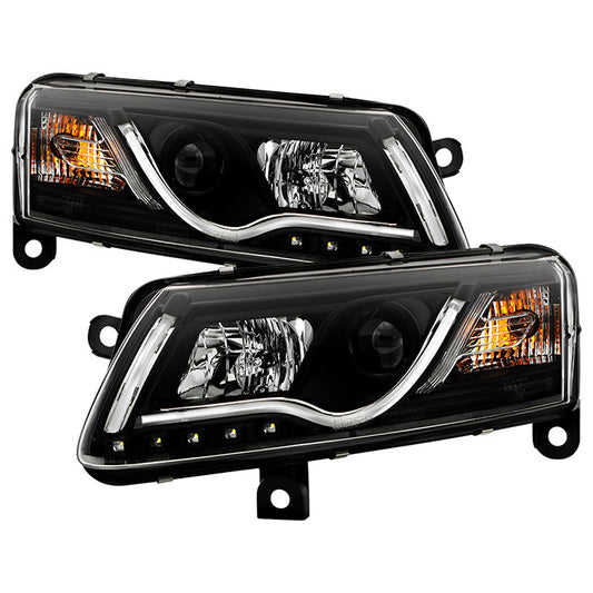 2005 Audi A6 Light Bar Headlights Black Non Quattro AFS