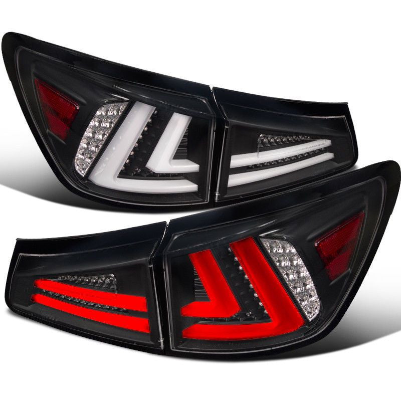 Spec-D 06-08 Lexus Is250 Led Tail Lights Black (LT-IS25006JMLED-TM)