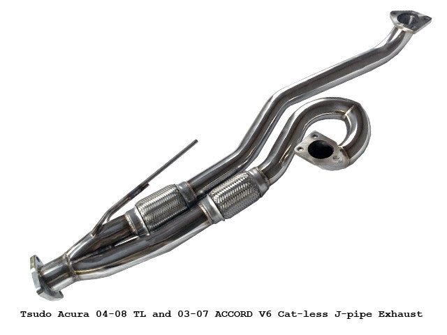 Tsudo 04-08 Acura TL 03-07 Accord V6 Catless J-pipe Down-pipe