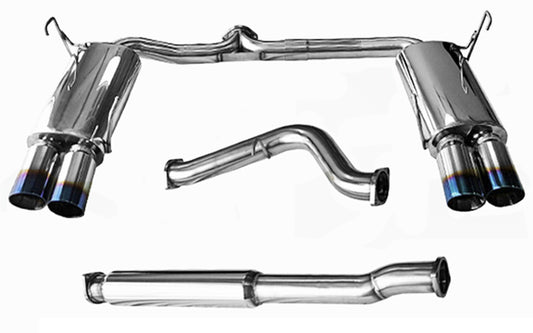 Tsudo WRX STI  2012+ Quad Ti-burnt tips Catback Exhaust  20-9208-A