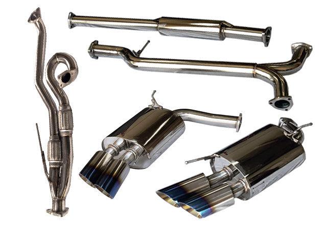 Tsudo Acura 2007-08 TL Type-S SE Ti Quad Tips Catback + J-Pipe Exhaust (20-9210-A + 20-1225)