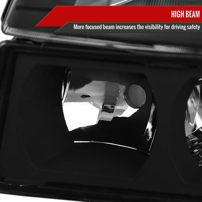 Spec-D 2002-2006 Chevrolet Avalanche 1500/2500 OE Style w/ Bumper Signal Lights Black Headlights