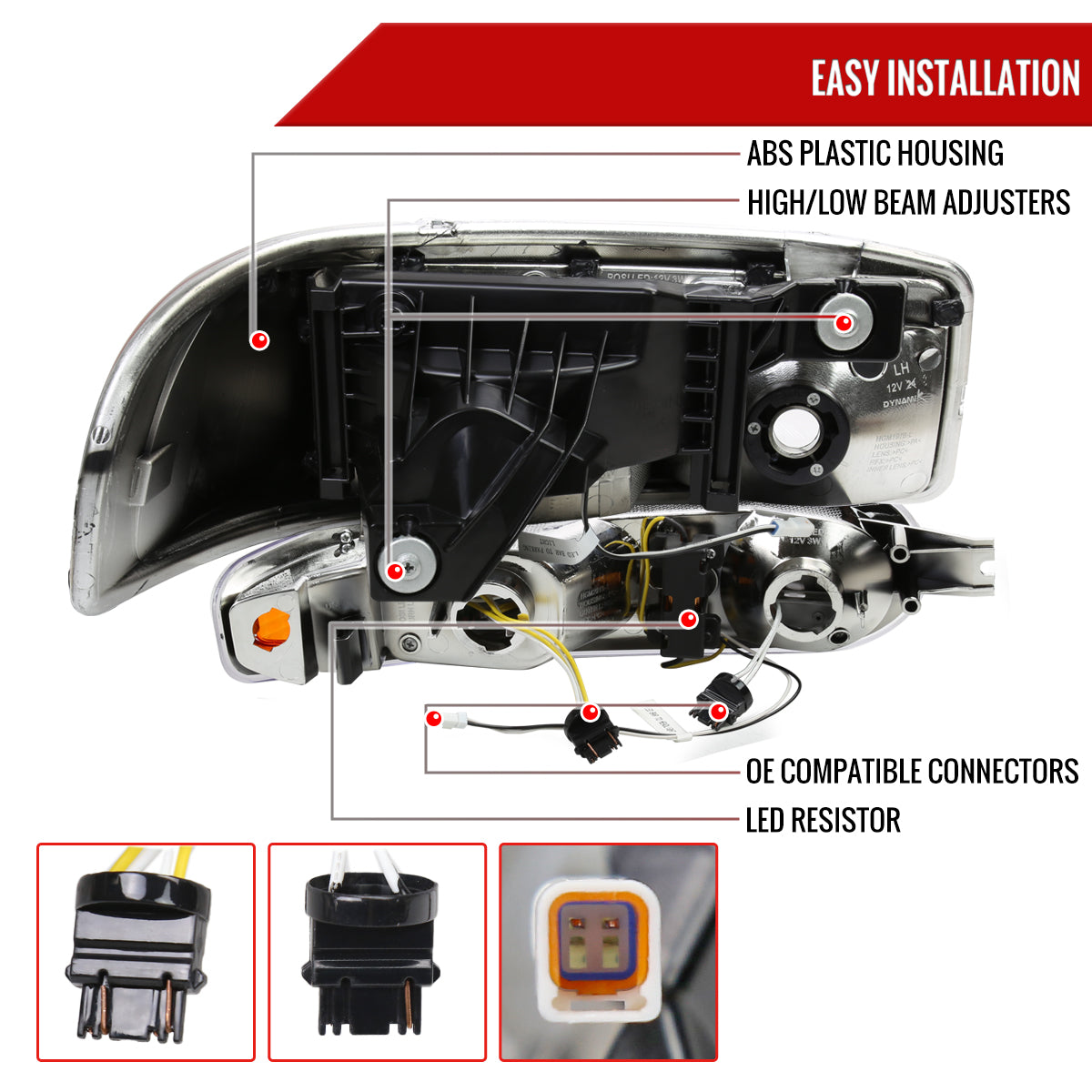 99-06 GMC Sierra Denali Yukon Spec-D sequential headlights