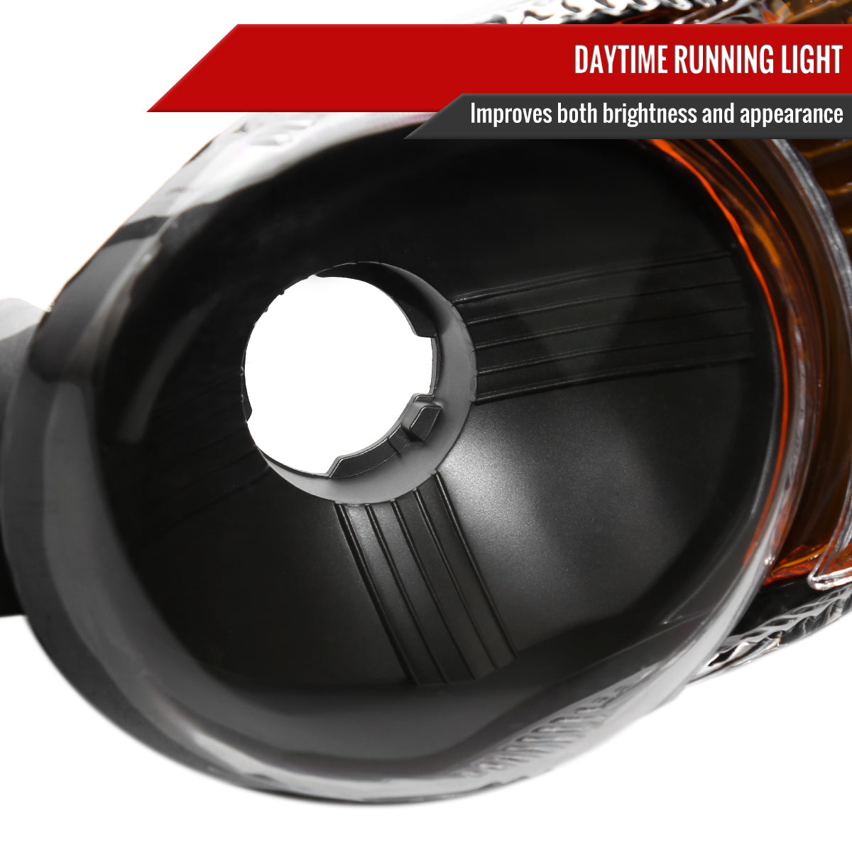 Spec-D 1999-2006 GMC Sierra 1500/2500/3500 Denali/2000-2006 Yukon/Yukon XL Denali OE Style and Bumper Lights Black Headlights