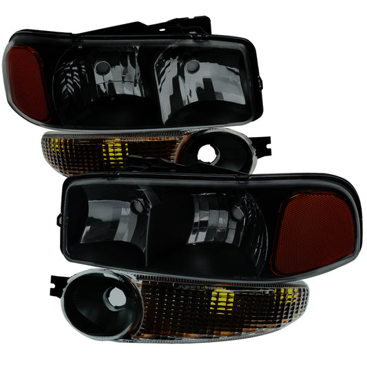 Spec-D 1999-2006 GMC Sierra Yukon XL Denali black headlights upgrade