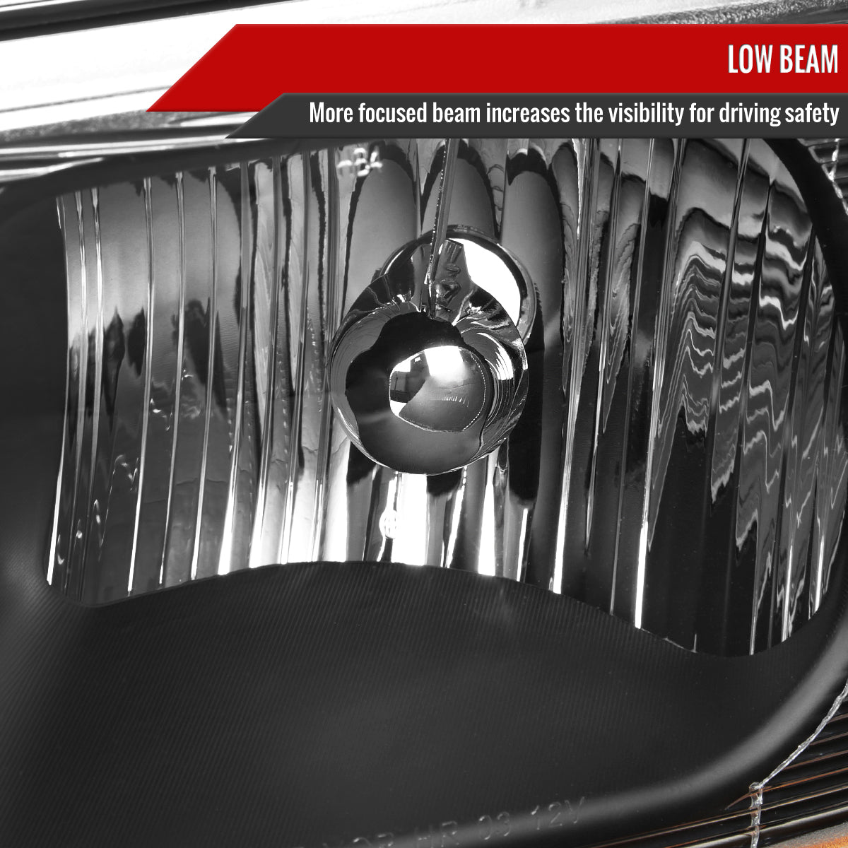 Spec-D 2003-2023 Chevrolet Express/GMC Savana OE Style w/ Amber Lens Bumper Lamp Black Headlights