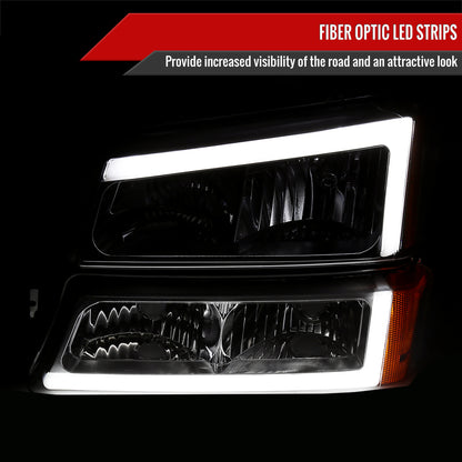 2003 Avalanche Silverado OE & Spec-D aftermarket headlights