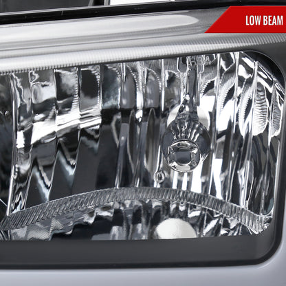 Spec-D 2003-2007 Chevrolet Silverado /2002-2006 Chevrolet Avalanche LED Bar OE Style Black Headlights