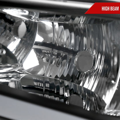 Spec-D 2003-2007 Chevrolet Silverado /2002-2006 Chevrolet Avalanche LED Bar OE Style Black Headlights