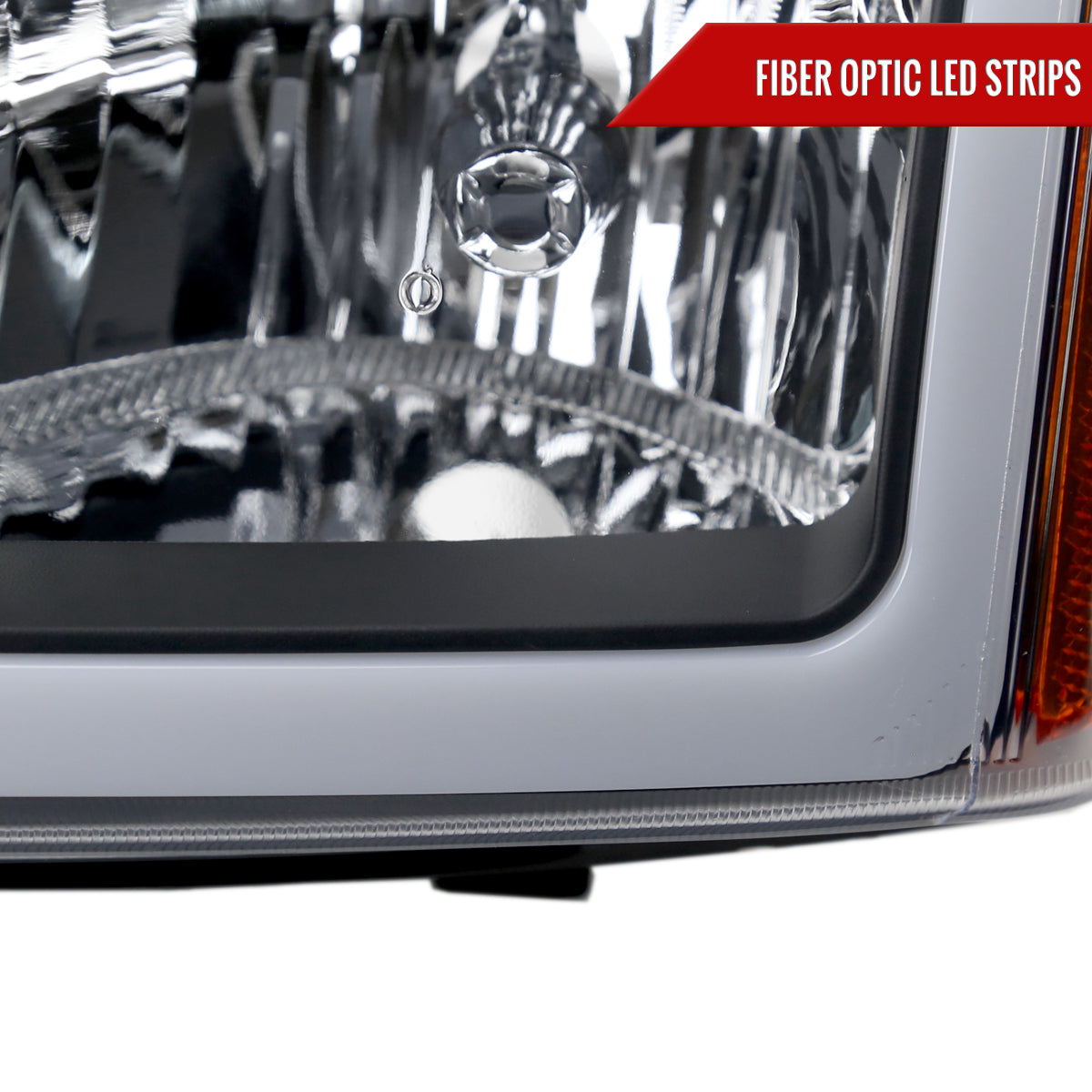 Spec-D 2003-2007 Chevrolet Silverado /2002-2006 Chevrolet Avalanche LED Bar OE Style Black Headlights