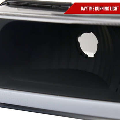 Spec-D 2003-2007 Chevrolet Silverado /2002-2006 Chevrolet Avalanche LED Bar OE Style Black Headlights