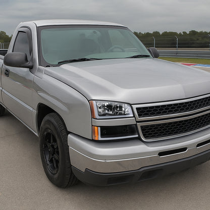 Spec-D 2003-2007 Chevrolet Silverado /2002-2006 Chevrolet Avalanche LED Bar OE Style Black Headlights