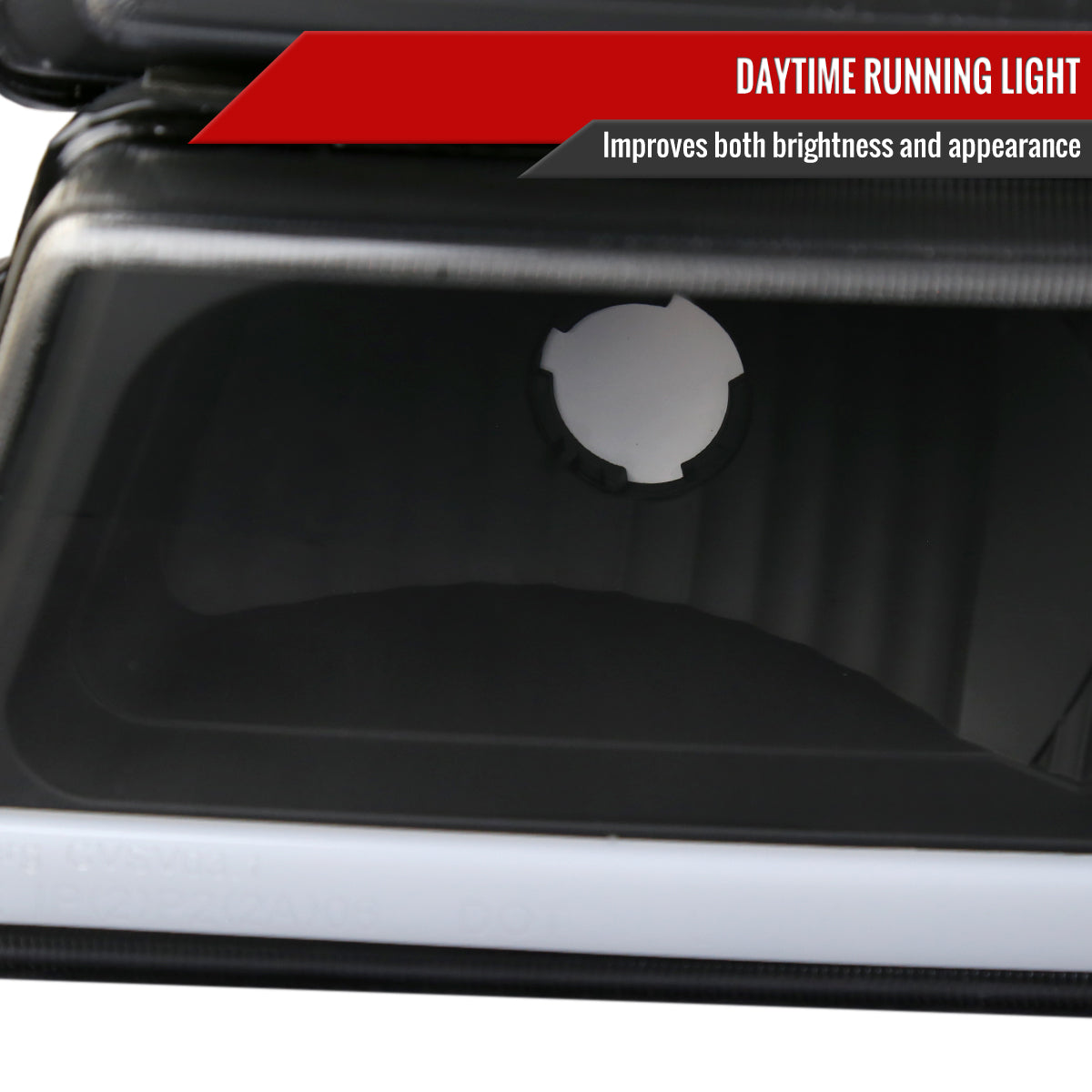 Spec-D 2002-2006 Chevrolet Avalanche/ 2003-2007 Silverado LED Bar OE Style & Bumper Lights Black Headlights