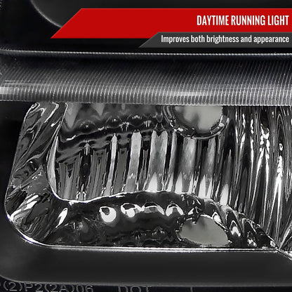 Spec-D 2002-2006 Chevrolet Avalanche/ 2003-2007 Silverado OE Style w/ Bumper Lights Black Headlights