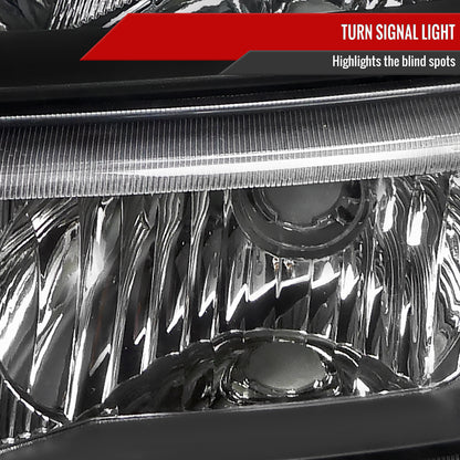 Spec-D 2002-2006 Chevrolet Avalanche/ 2003-2007 Silverado OE Style w/ Bumper Lights Black Headlights