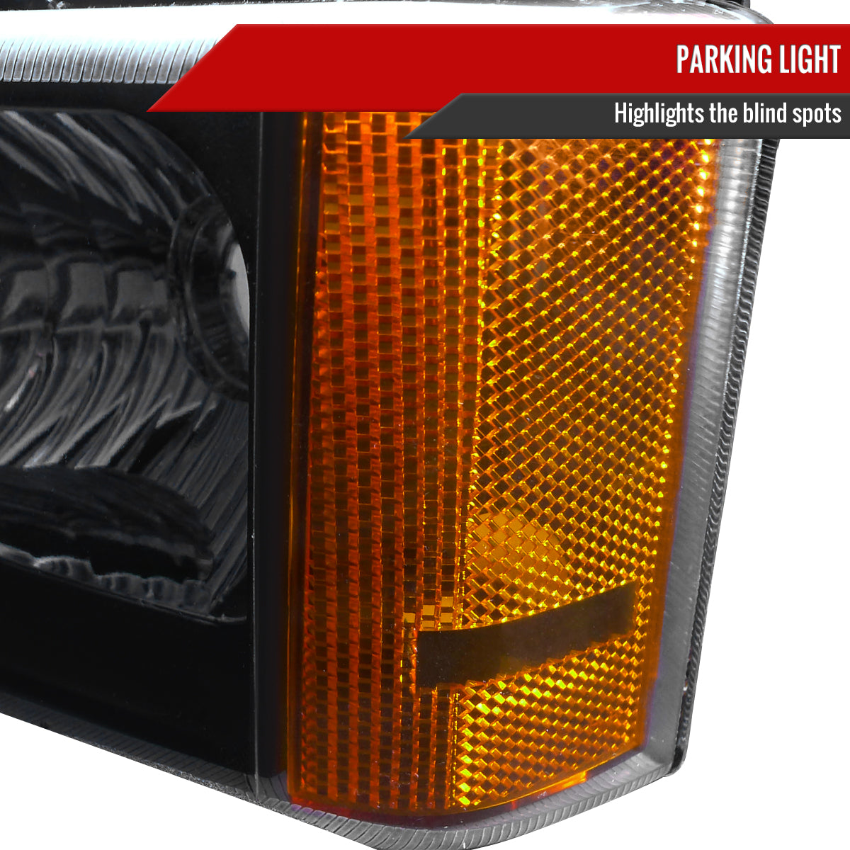 Spec-D 2002-2006 Chevrolet Avalanche/ 2003-2007 Silverado OE Style w/ Bumper Lights Black Headlights