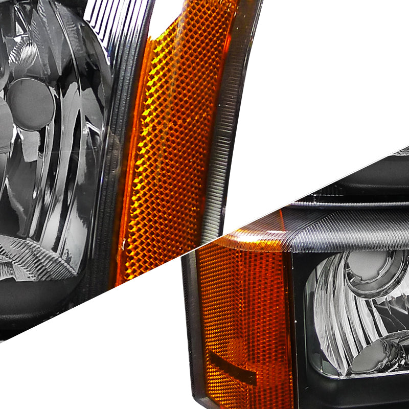 Spec-D 2002-2006 Chevrolet Avalanche/ 2003-2007 Silverado OE Style w/ Bumper Lights Black Headlights