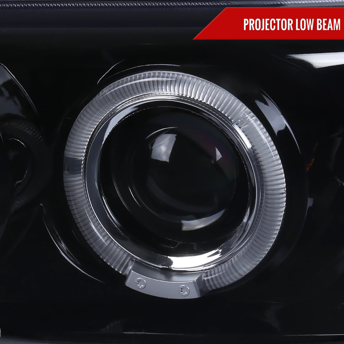 Spec-D 2001-2006 GMC Yukon + XL Denali/ 2002-2006 GMC Sierra Denali Dual Halo Projector w/ Bumper Lights GL Black w/Smoked Lens Headlights