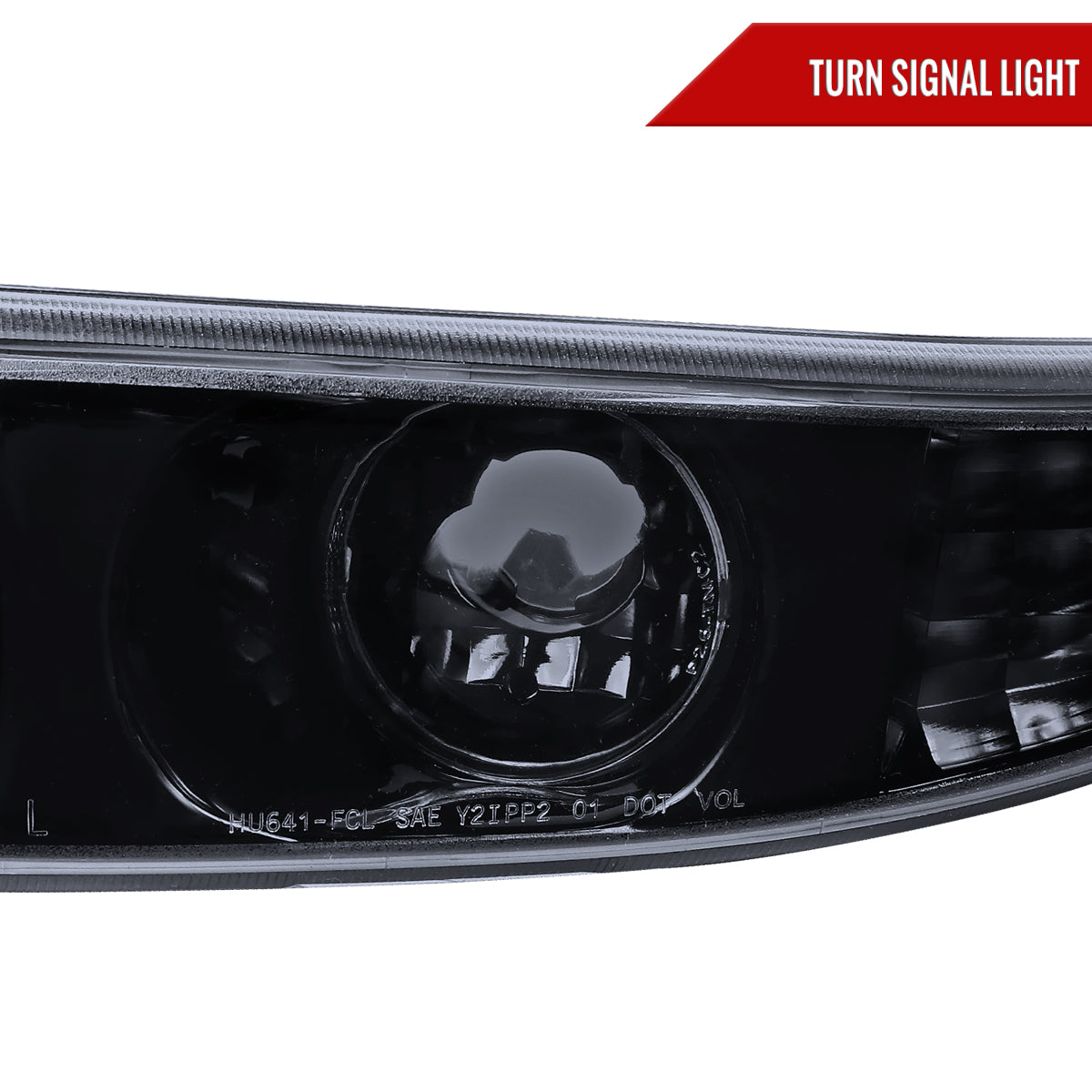 Spec-D 2001-2006 GMC Yukon + XL Denali/ 2002-2006 GMC Sierra Denali Dual Halo Projector w/ Bumper Lights GL Black w/Smoked Lens Headlights