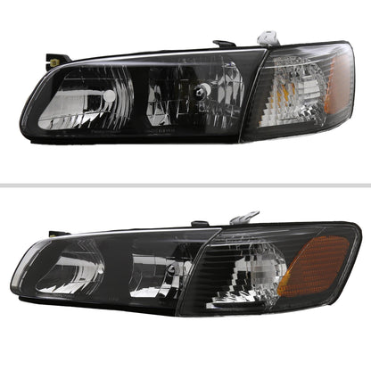 2001 Camry OE Amber Spec-D black aftermarket headlights