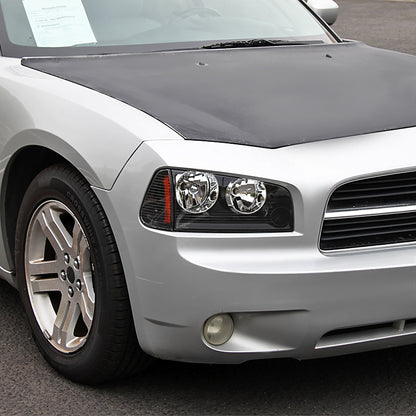 Spec-D 2006-2010 Dodge Charger OE Style w/ Corner Lights Black Headlights
