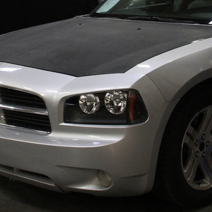 Spec-D 2006-2010 Dodge Charger OE Style w/ Corner Lights Black Headlights