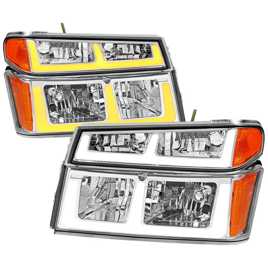Spec-D 2004 Colorado GMC Canyon Amber headlights upgrade