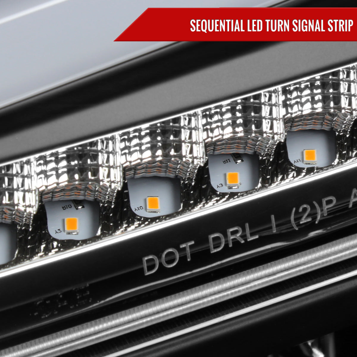 Spec-D 2004-2012 Chevrolet Colorado GMC Canyon/2006-2008 ISUZU I-Series Sequential Turn Signal OE Style with LED Bar Black Headlights