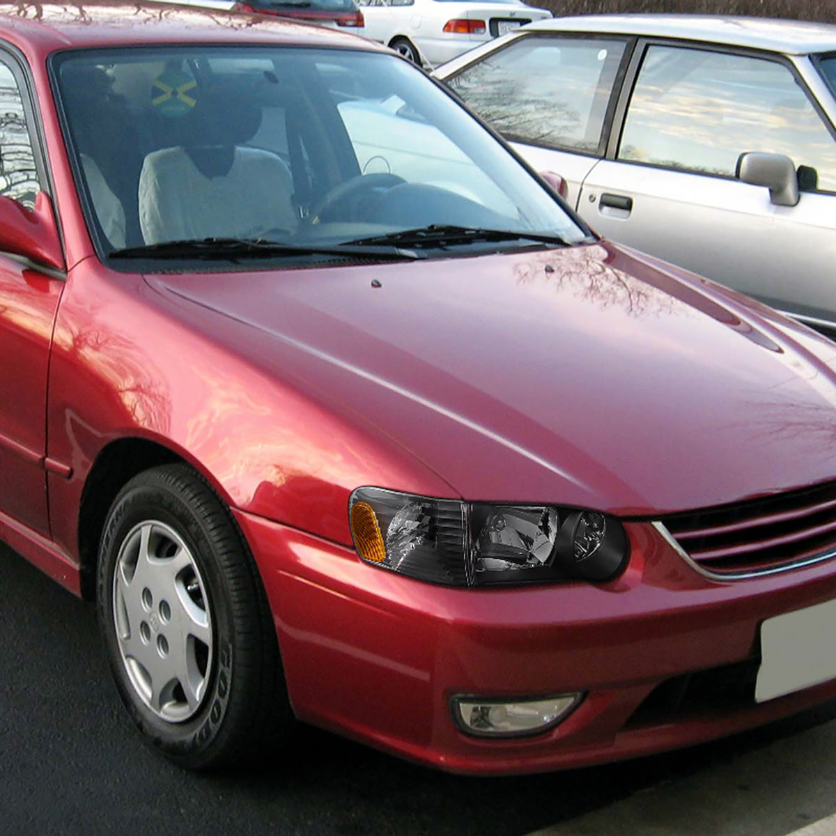 Spec-D 2001-2002 Toyota Corolla OE Style w/ Corner Lights Black Headlights