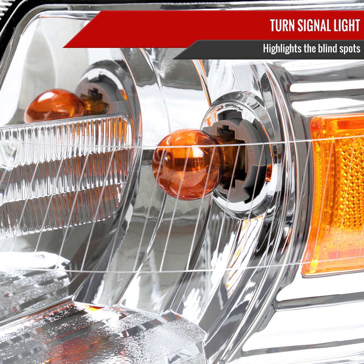 2009 Mercury Grand Marquis Corner Spec-D chrome headlights