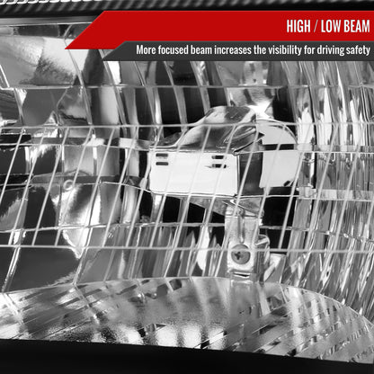 Spec-D 2006-2011 Mercury Grand Marquis OE Style and Corner Lamps Matte Black Headlights/Clear) Headlights