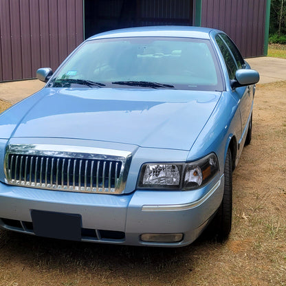 Spec-D 2006-2011 Mercury Grand Marquis OE Style and Corner Lamps Matte Black Headlights/Clear) Headlights