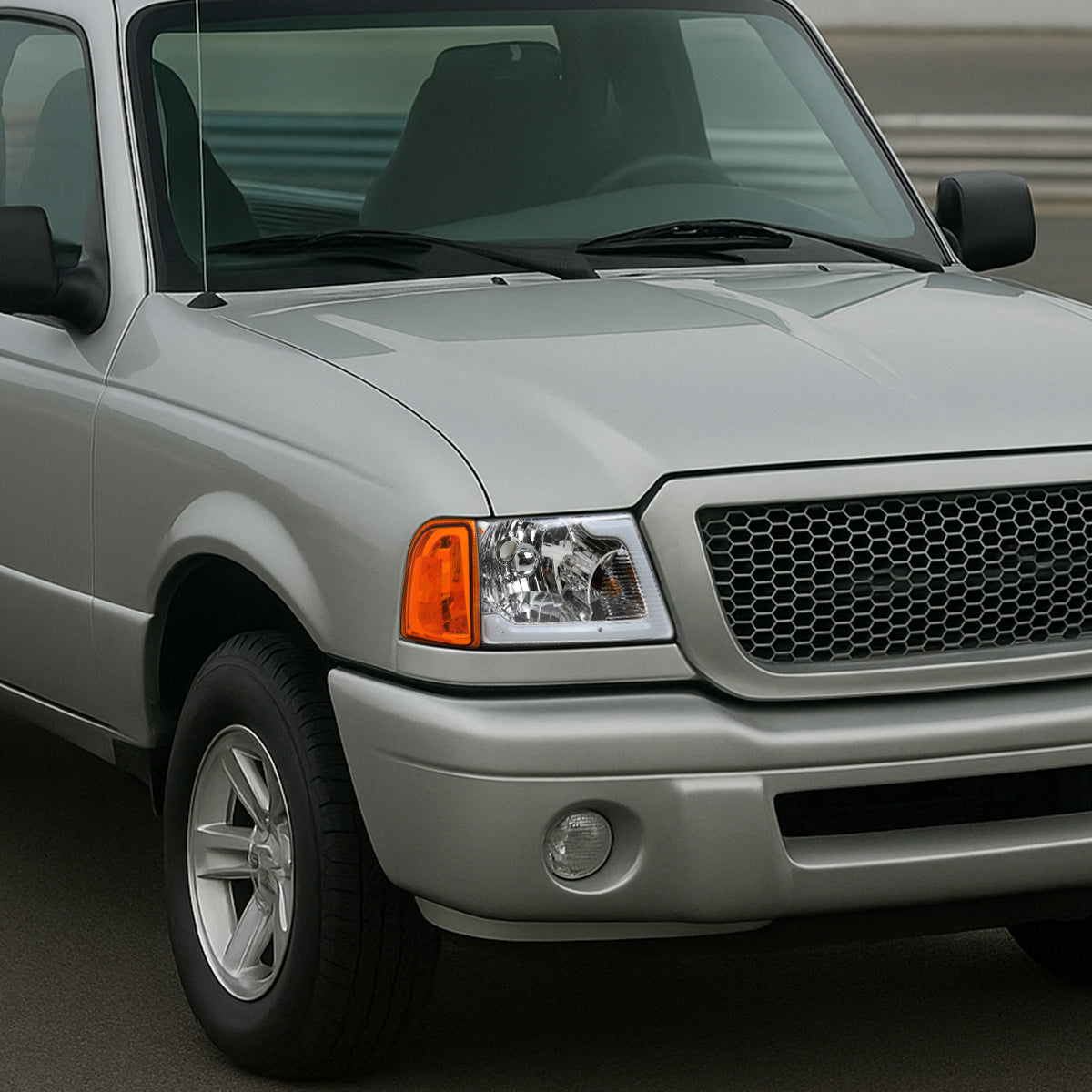 Spec-D 05 Ranger Factory style Amber Corner chrome headlights