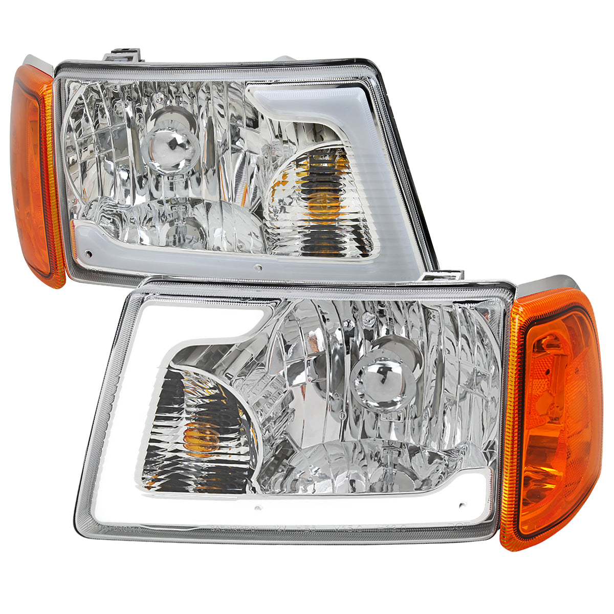 Spec-D 2001 Ranger Factory style Amber Corner chrome headlights upgrade