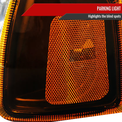 Spec-D 2001-2011 Ford Ranger OE Style w/ Amber Lens Corner Signal Lights Black Headlights