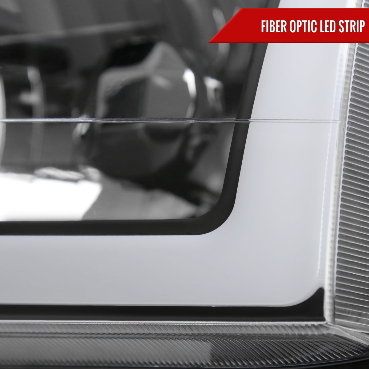 Spec-D 2001-2004 Toyota Tacoma LED Bar OE Style w/ Corner Lamps and Amber Reflector Black Headlights