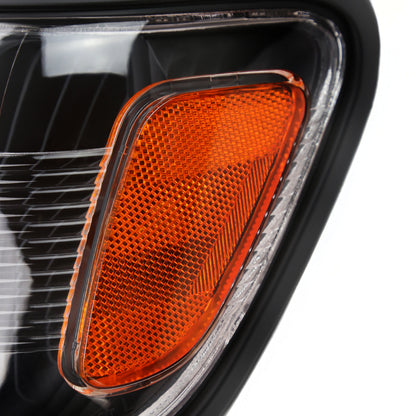 Spec-D 2001-2004 Toyota Tacoma LED Bar OE Style w/ Corner Lamps and Amber Reflector Black Headlights