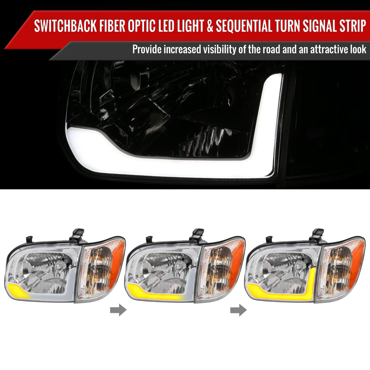 2006 Tundra Sequoia Corner Lamps Spec-D aftermarket sequential headlights