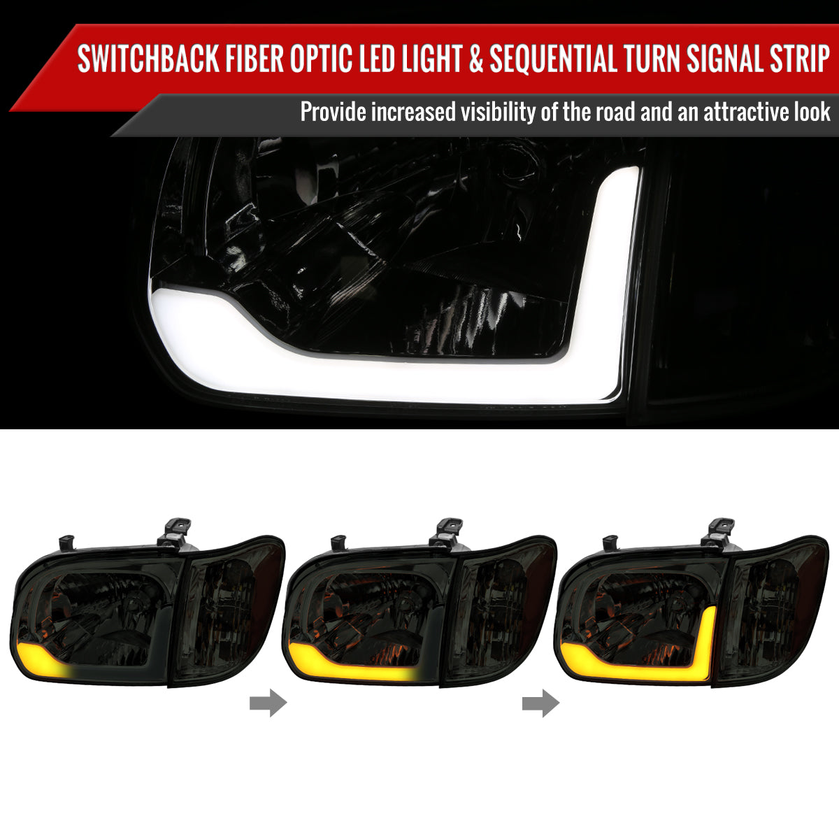 2006 Tundra Sequoia Corner Spec-D smoked aftermarket headlights