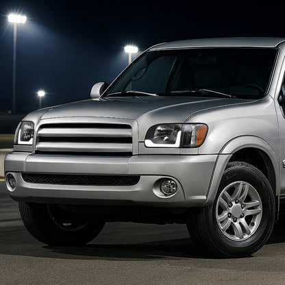 Spec-D 2005-2006 Toyota Tundra/2005-2007 Sequoia LED Bar OE Style w/Corner Lamps and Amber Reflector Black Headlights