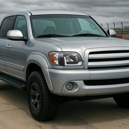 Spec-D 2005-2006 Toyota Tundra/2005-2007 Sequoia LED Bar OE Style w/Corner Lamps and Amber Reflector Black Headlights