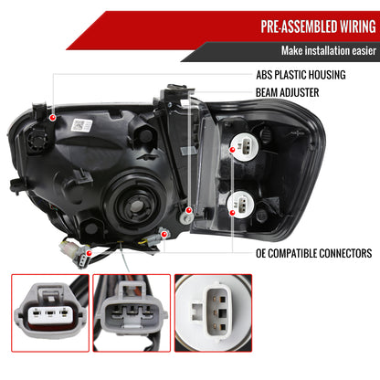 Spec-D 2005-2006 Toyota Tundra/2005-2007 Sequoia Switchback Sequential LED Bar OE Style w/Corner Lamps Black Headlights