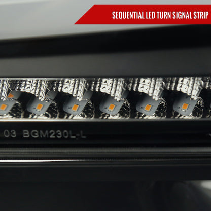 Spec-D 04 Colorado GMC Canyon Pro black LED headlights