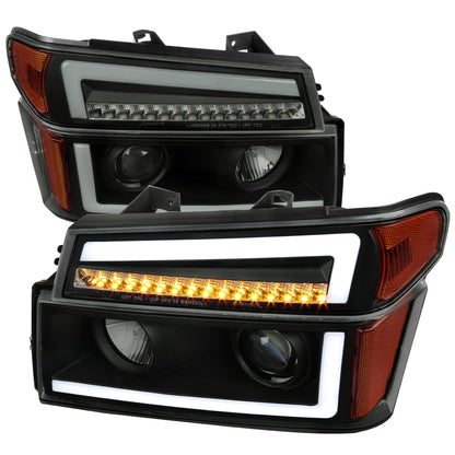 Spec-D 2004 Colorado GMC Canyon Pro black headlights upgrade
