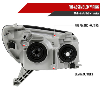 Spec-D 2003-2005 Toyota 4Runner OE Style Black Headlights 2LH-4RUN03JM